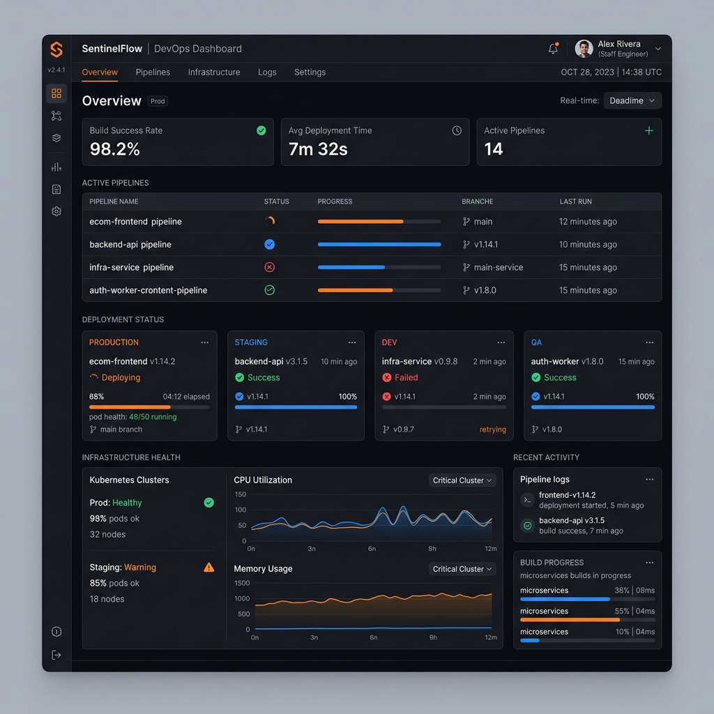 DevOps Pipeline Dashboard